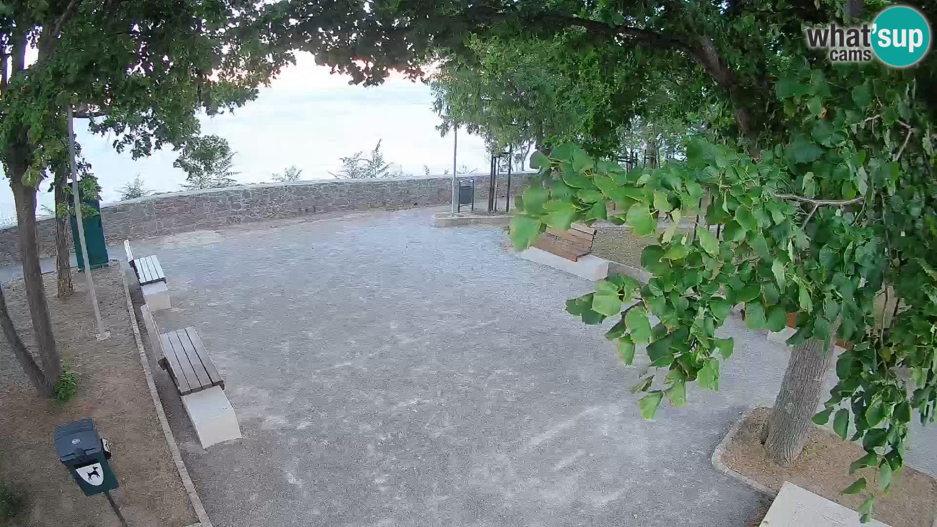 Senj Live Cam – Writers’ Park and the Velebit Channel