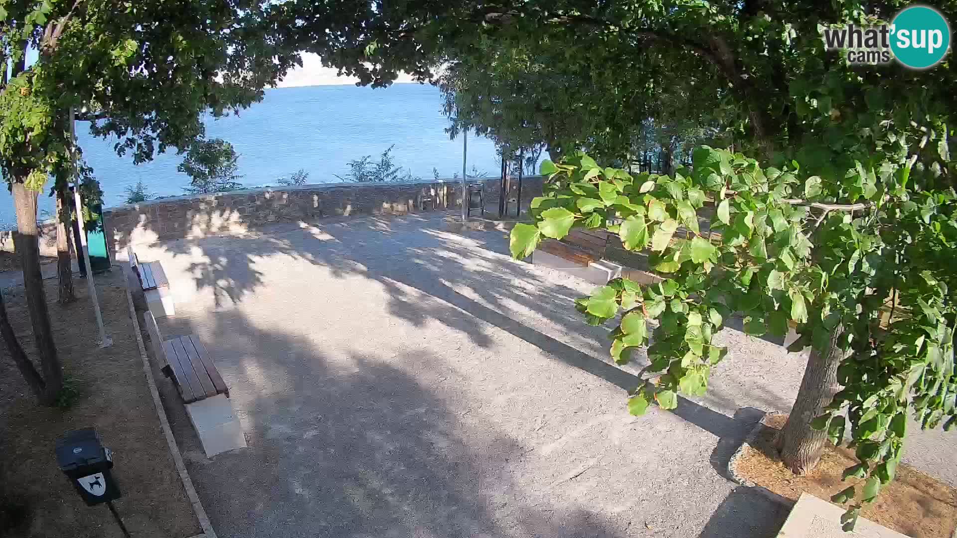 Senj Live Webcam – Schriftstellerpark und Velebit-Kanal