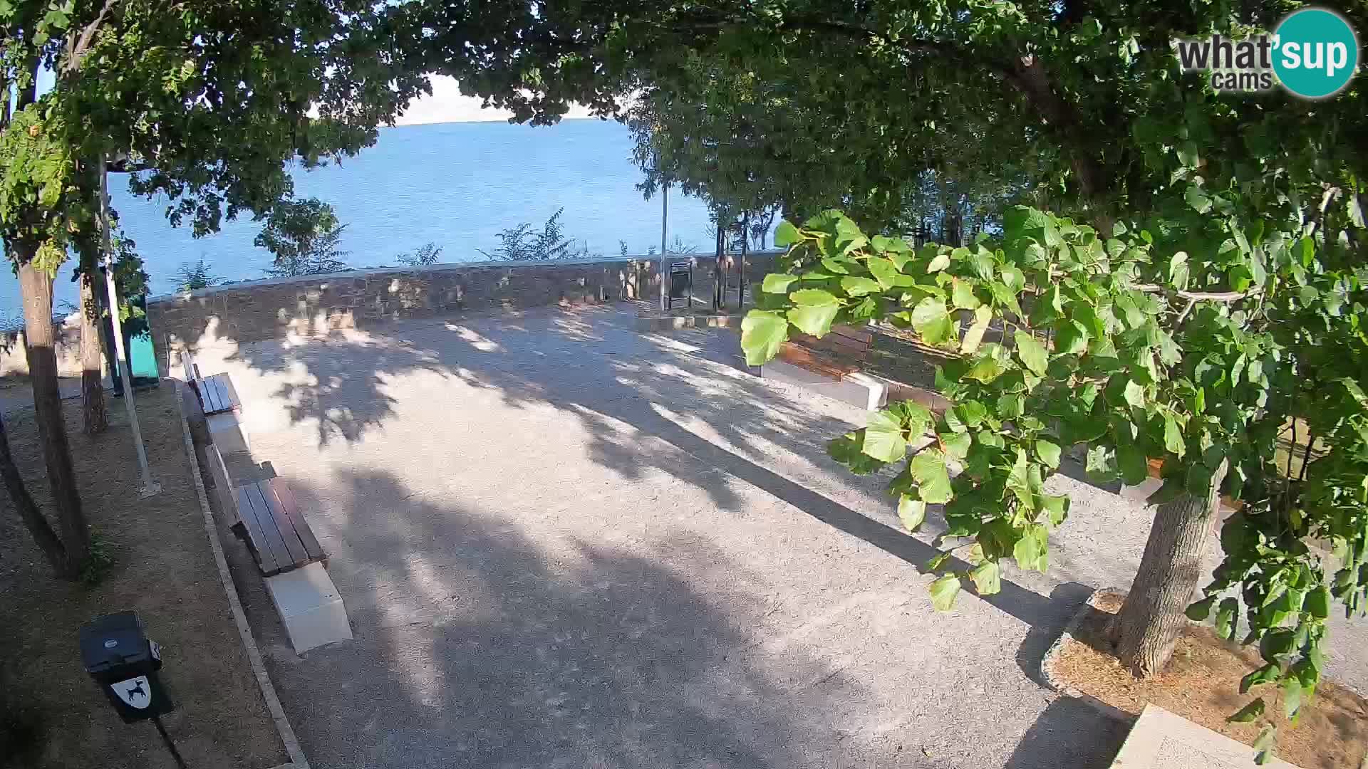 Senj Live Webcam – Schriftstellerpark und Velebit-Kanal