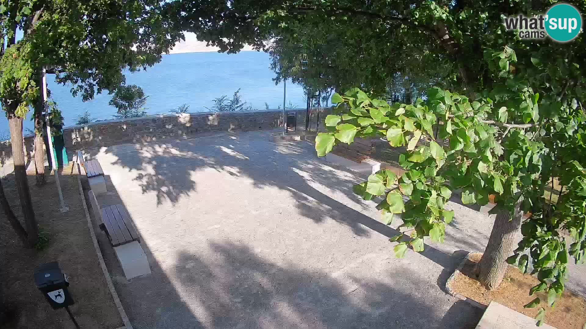 Senj Live Webcam – Schriftstellerpark und Velebit-Kanal