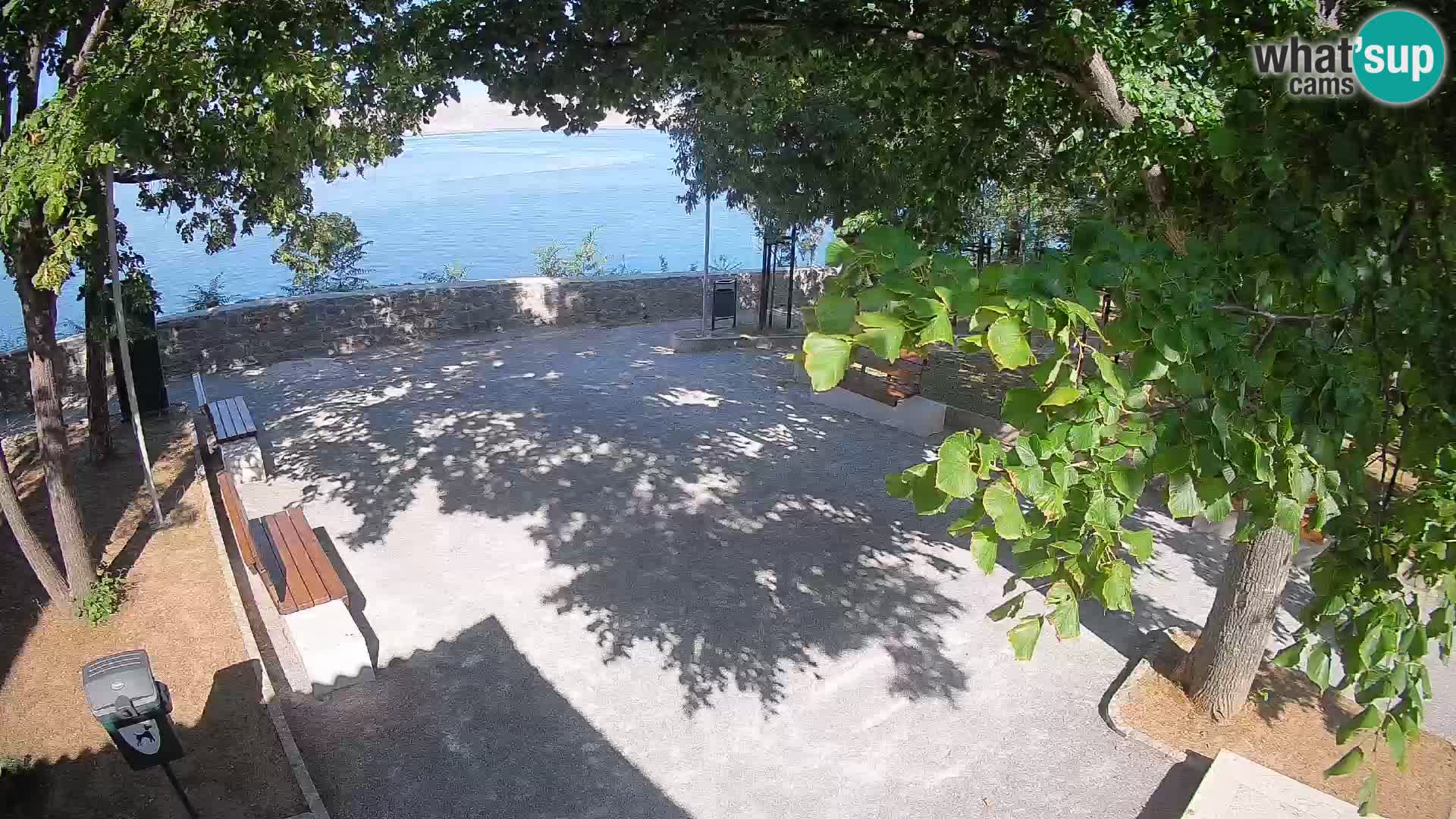Senj Live Webcam – Schriftstellerpark und Velebit-Kanal