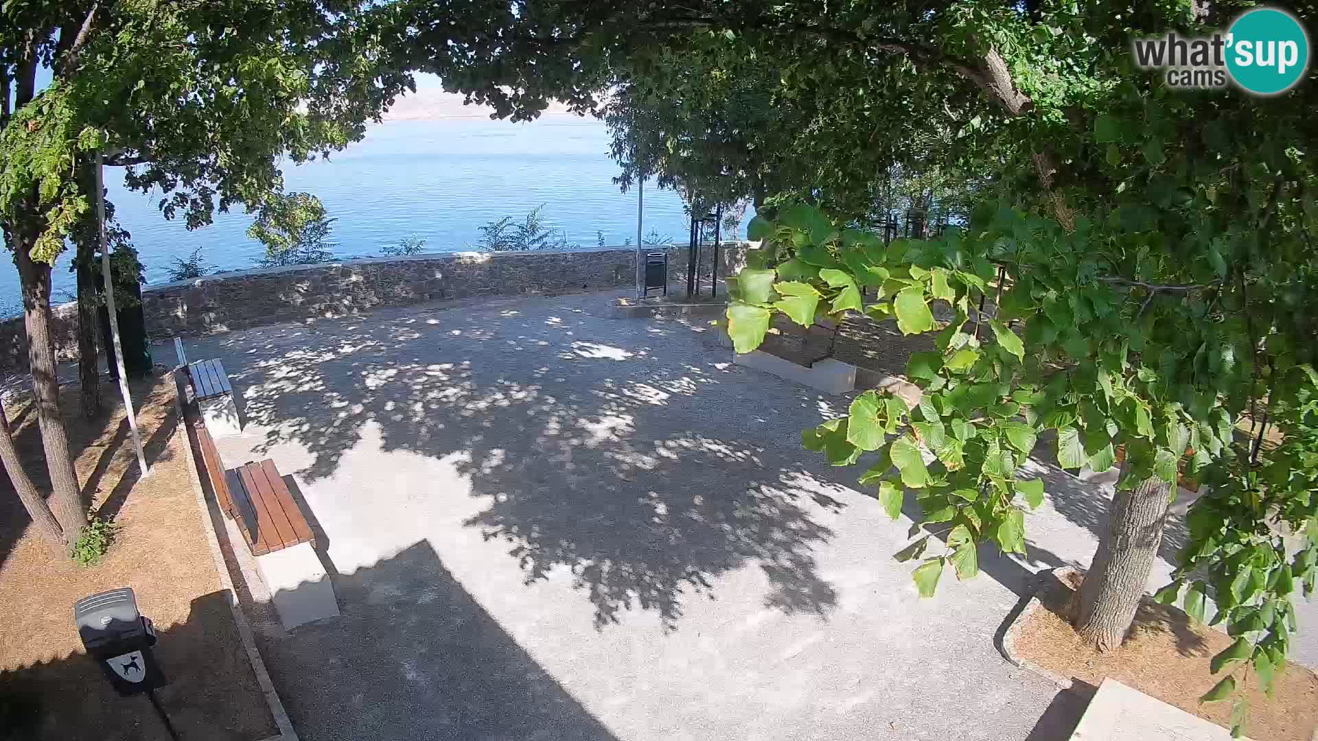 Senj Live Webcam – Schriftstellerpark und Velebit-Kanal