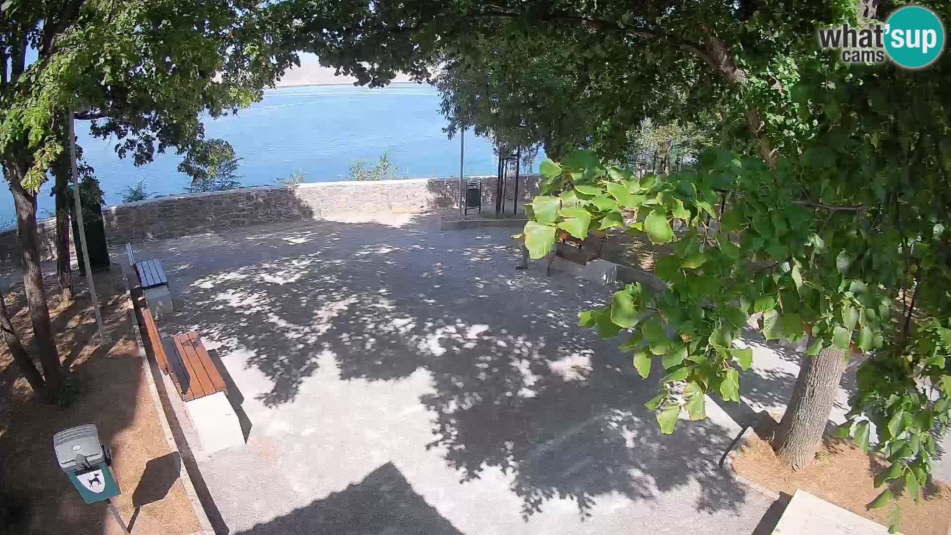 Senj Live Cam – Writers’ Park and the Velebit Channel