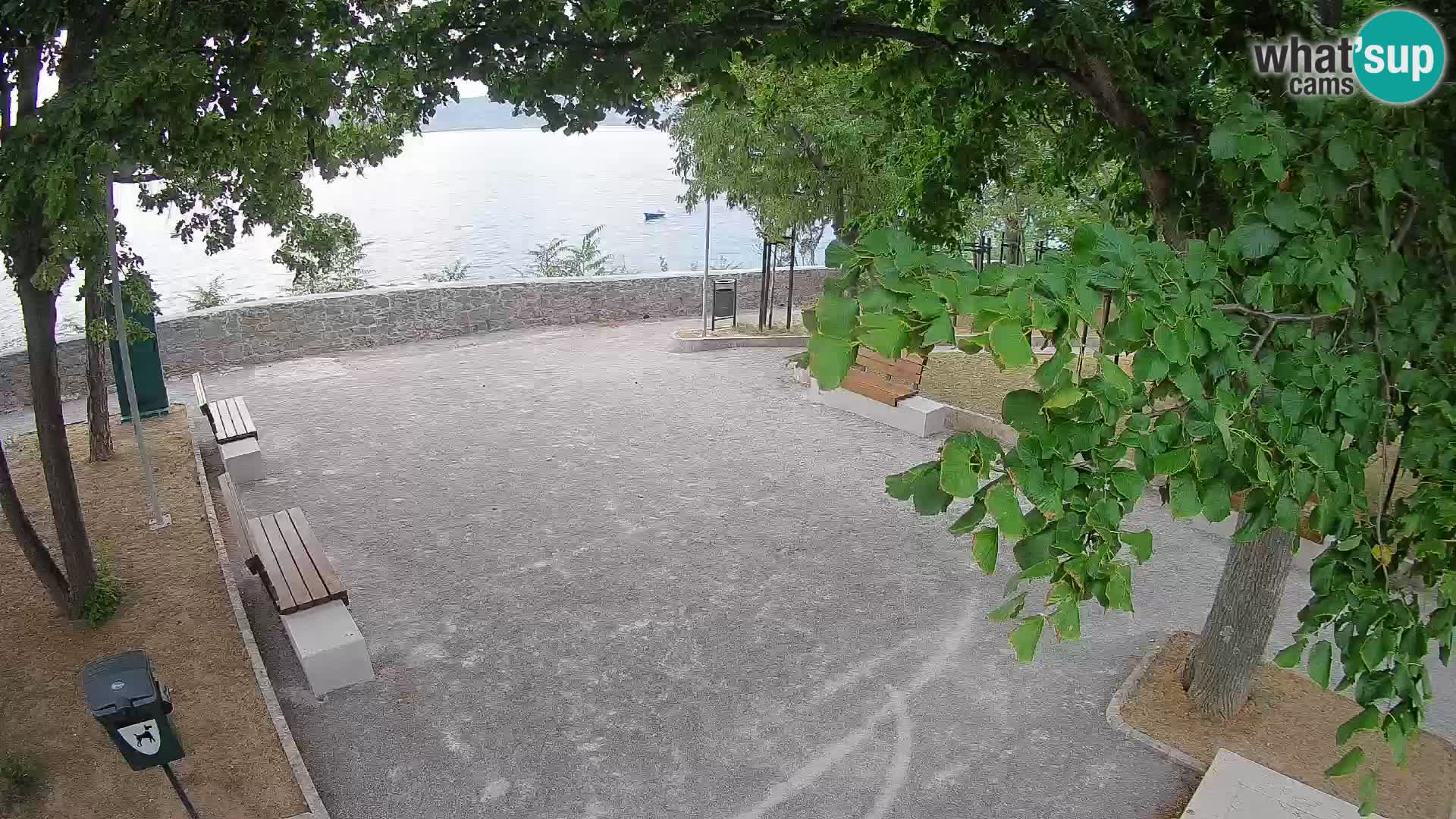Senj Live Webcam – Schriftstellerpark und Velebit-Kanal