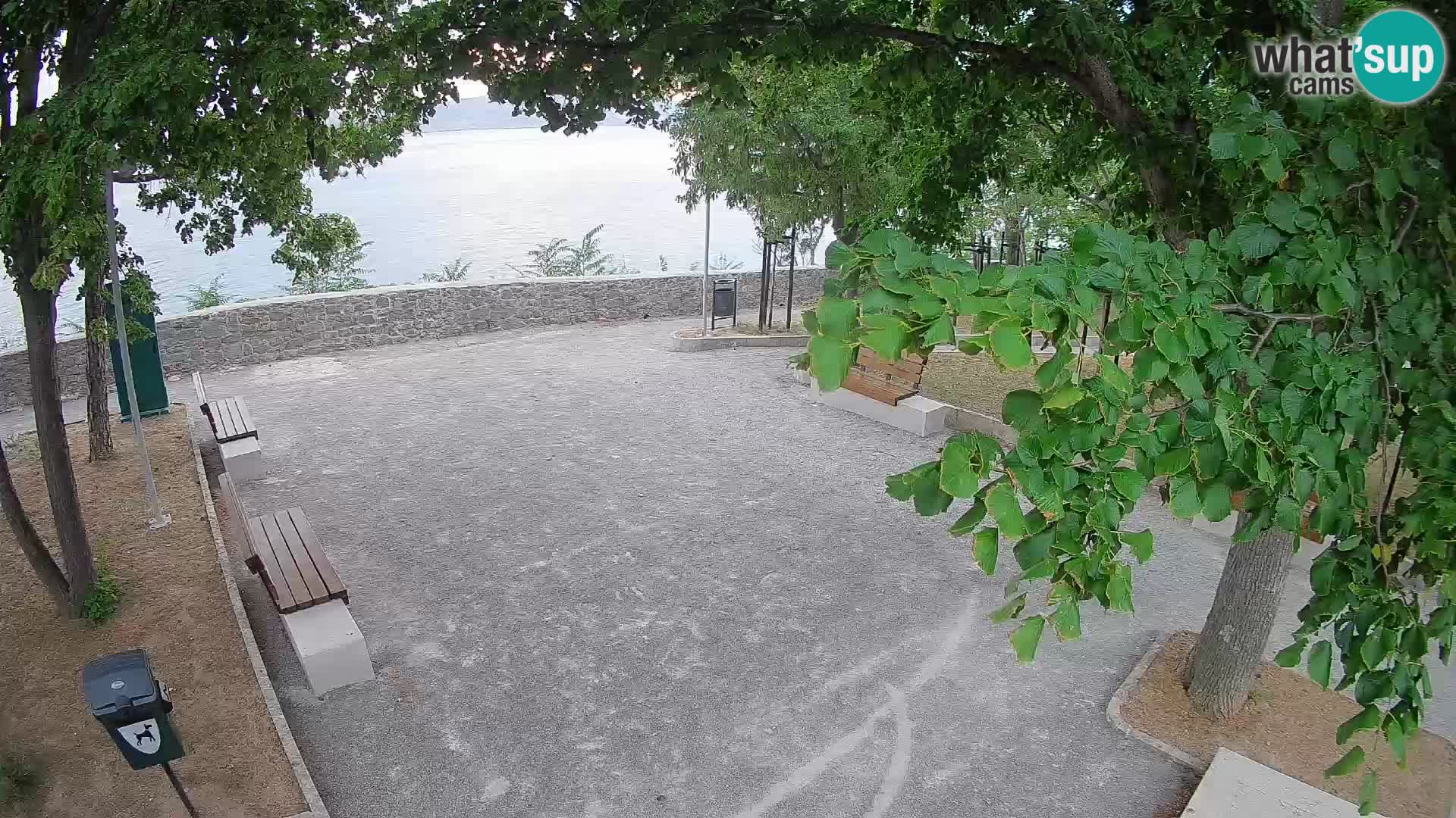 Senj Live Webcam – Schriftstellerpark und Velebit-Kanal