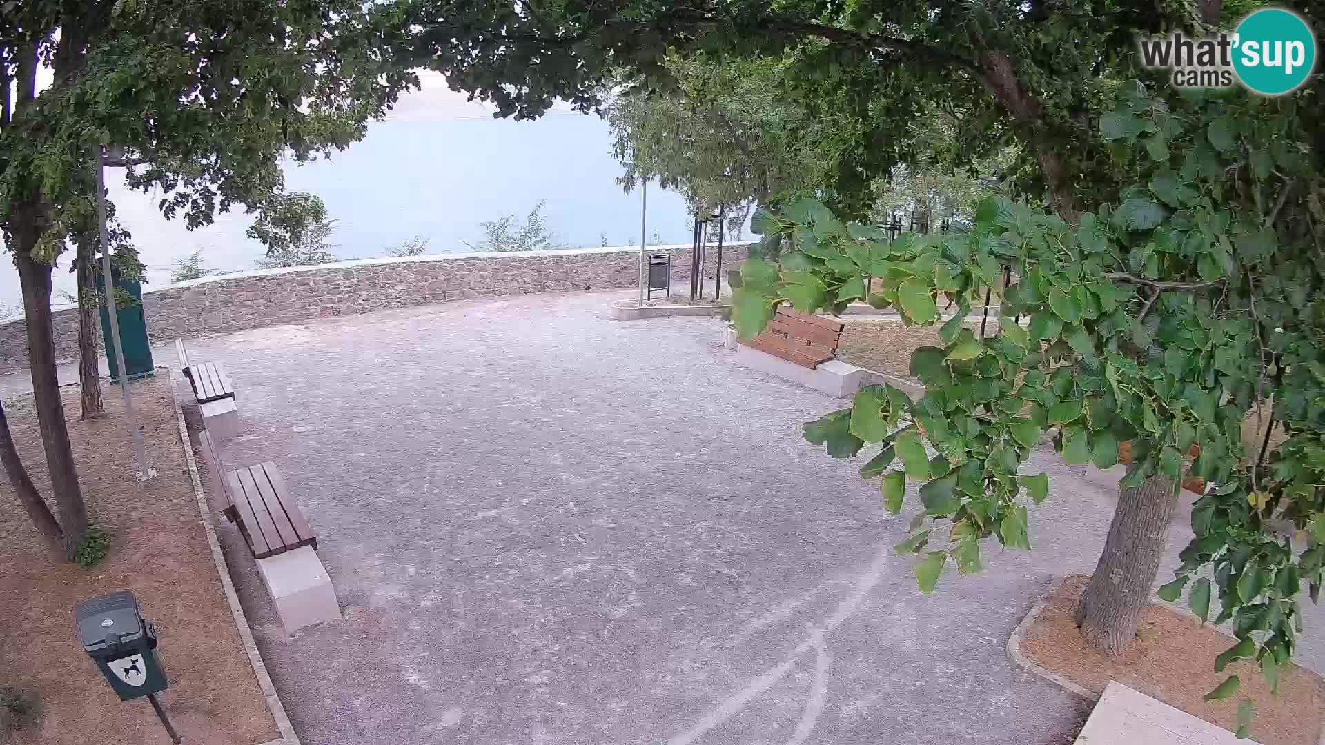 Senj Live Cam – Writers’ Park and the Velebit Channel