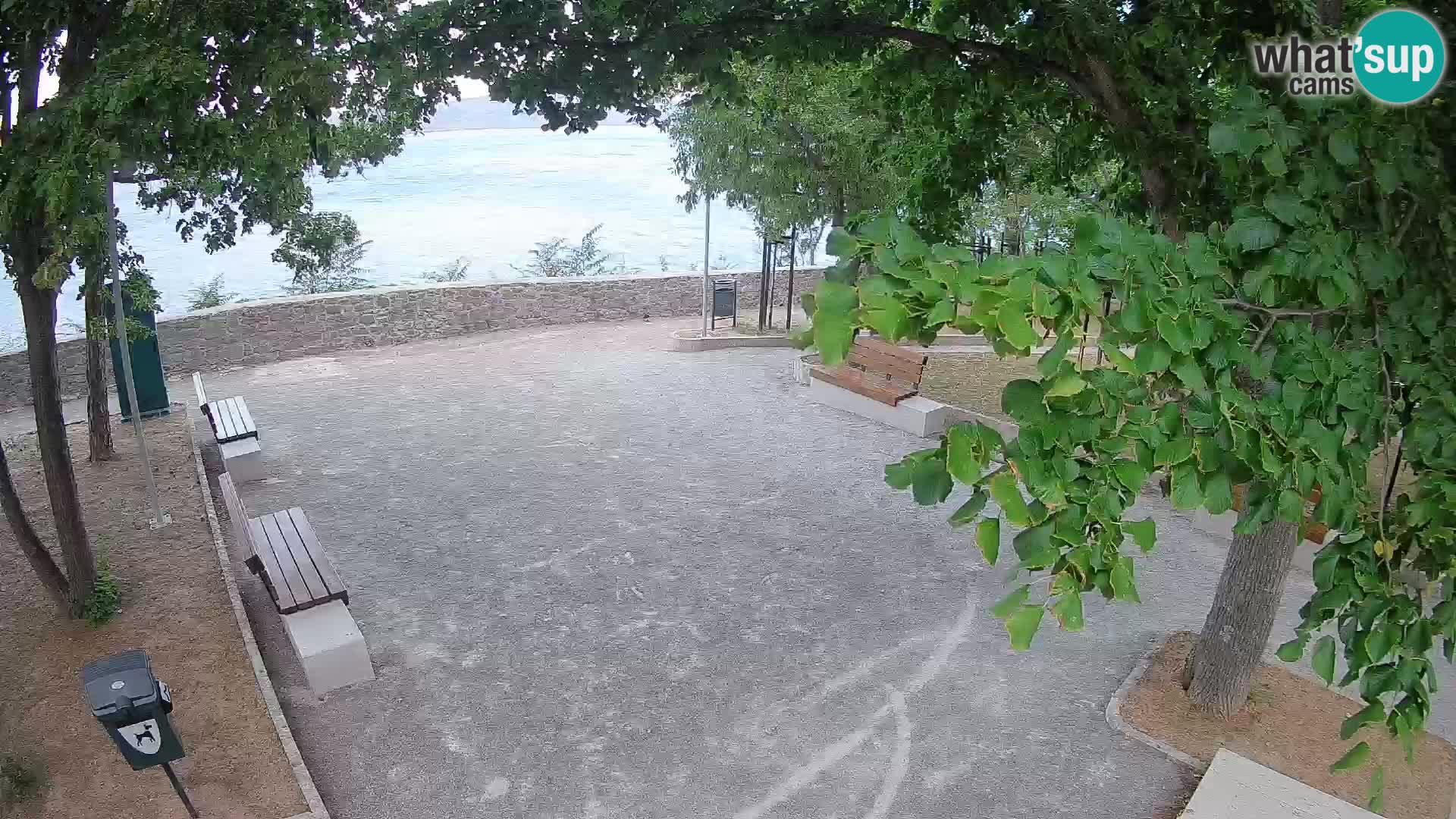 Senj Live Webcam – Schriftstellerpark und Velebit-Kanal