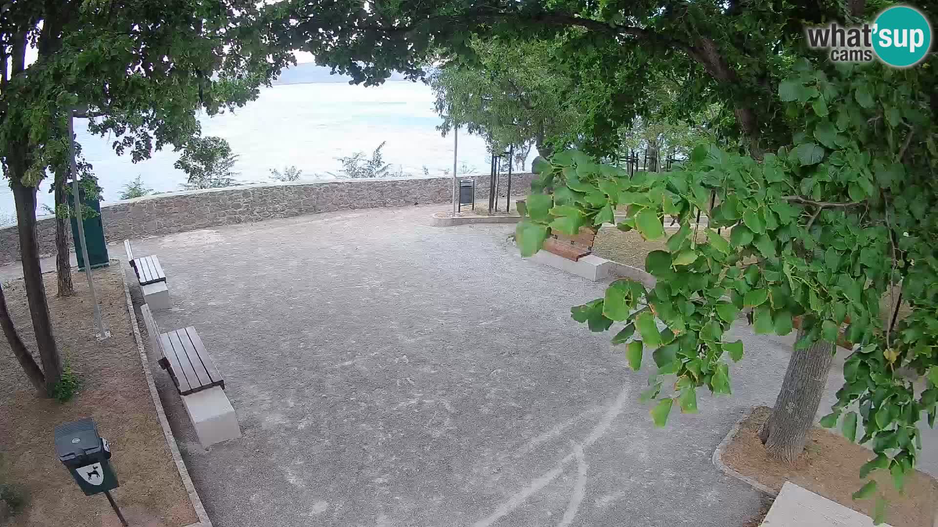 Senj Live Webcam – Schriftstellerpark und Velebit-Kanal