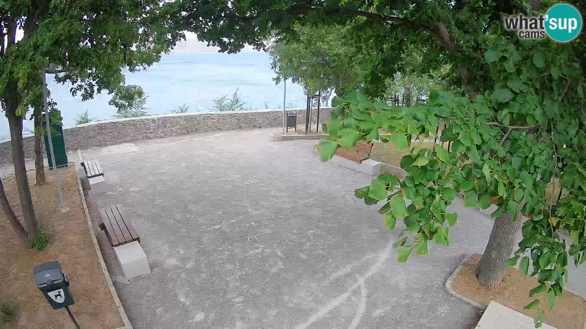 Senj Live Cam – Writers’ Park and the Velebit Channel