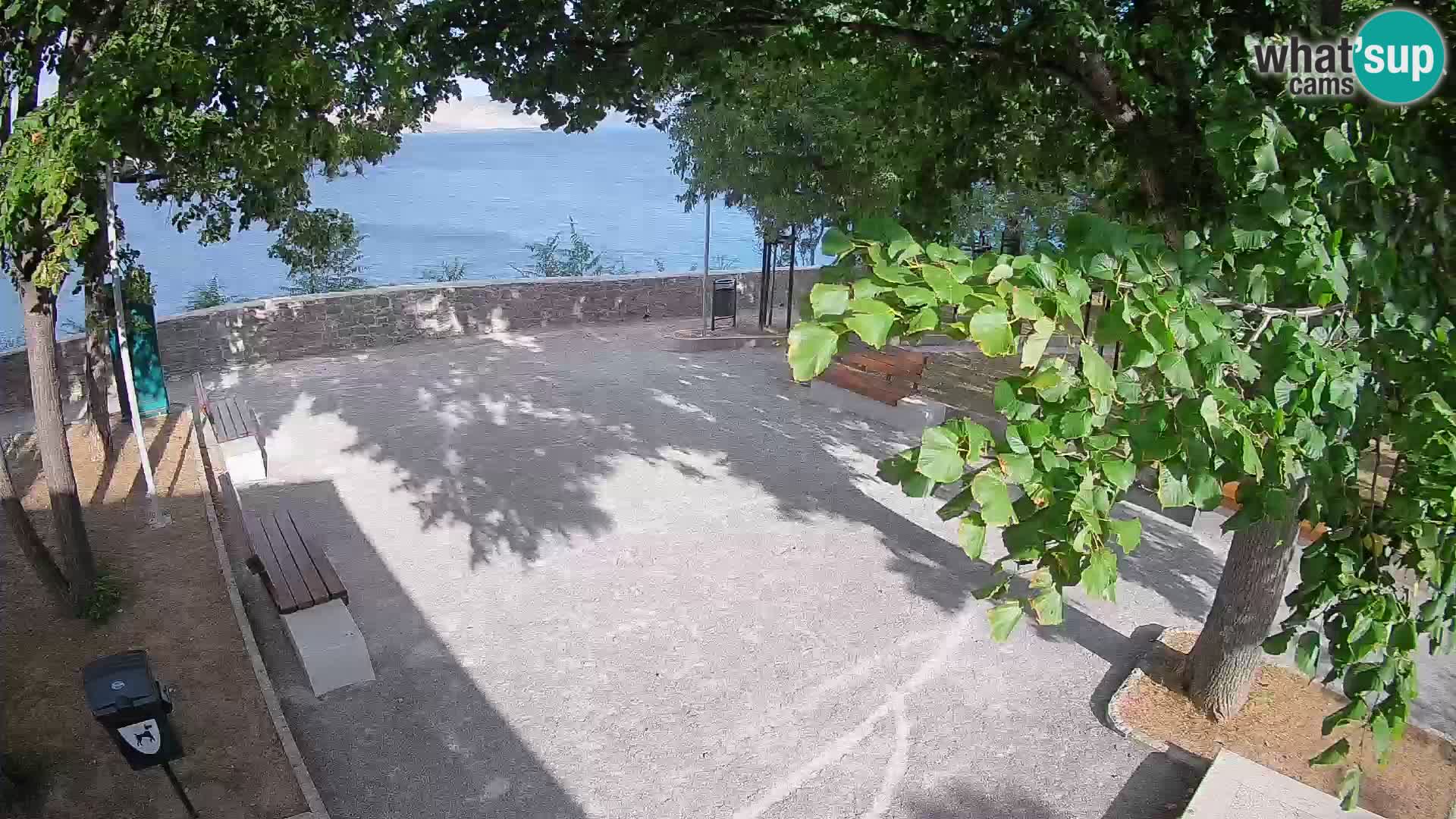 Senj Live Cam – Writers’ Park and the Velebit Channel