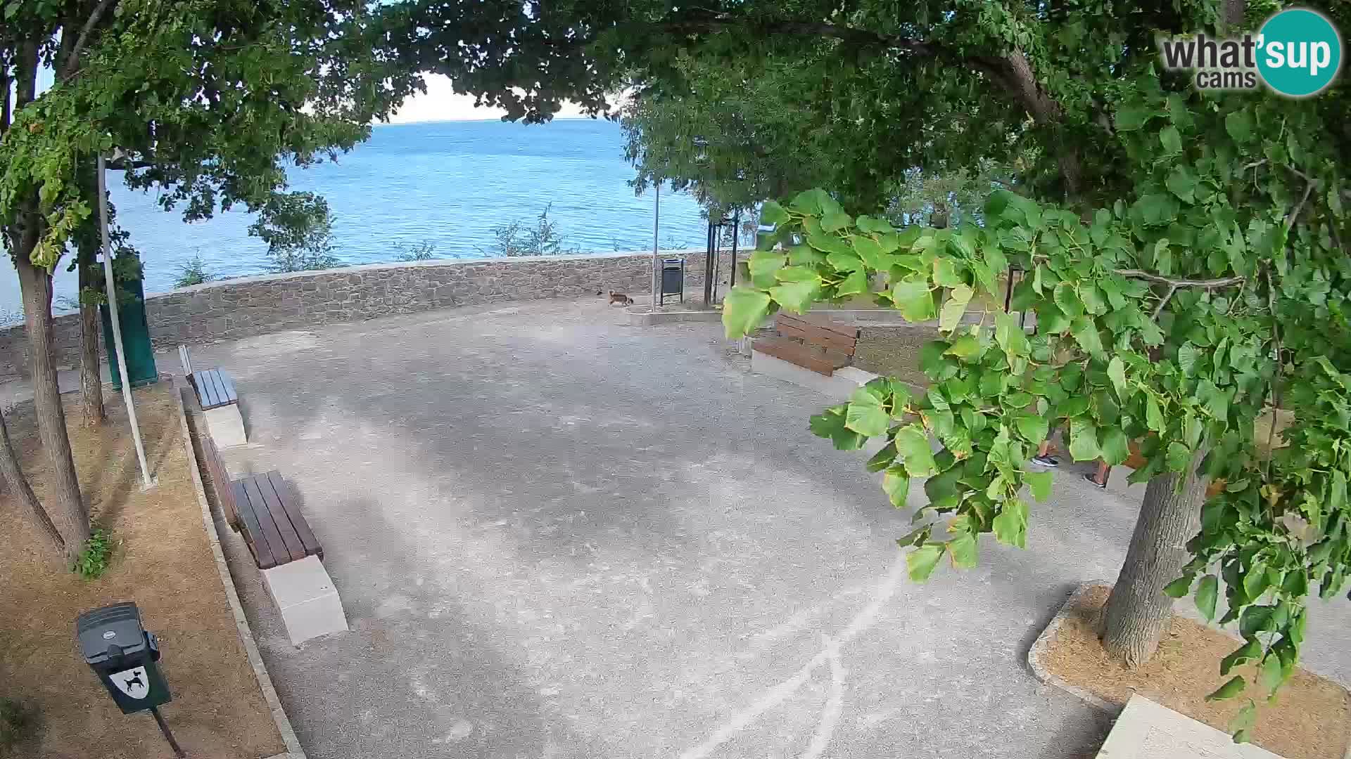 Senj Live Webcam – Schriftstellerpark und Velebit-Kanal