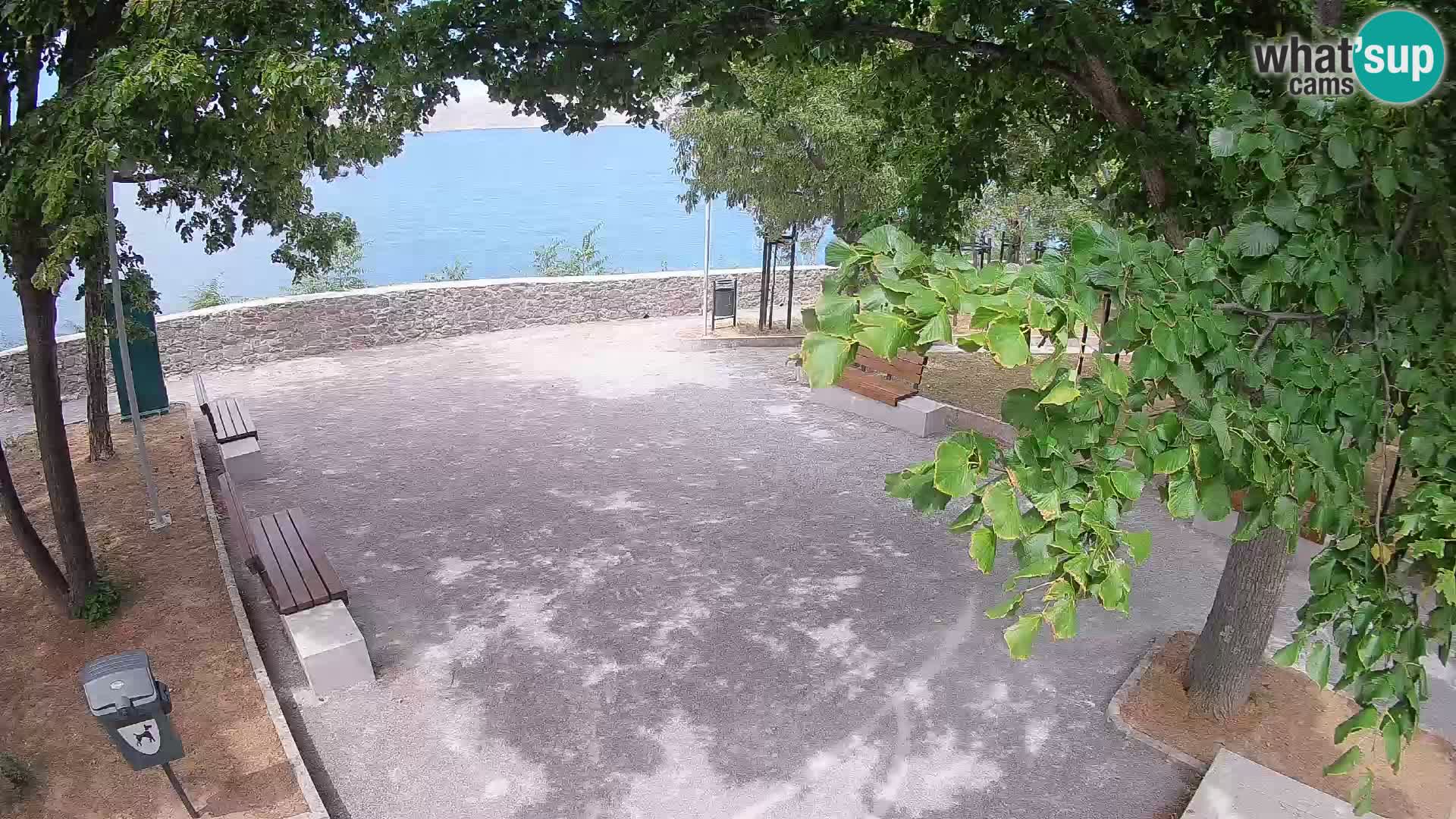 Senj Live Cam – Writers’ Park and the Velebit Channel