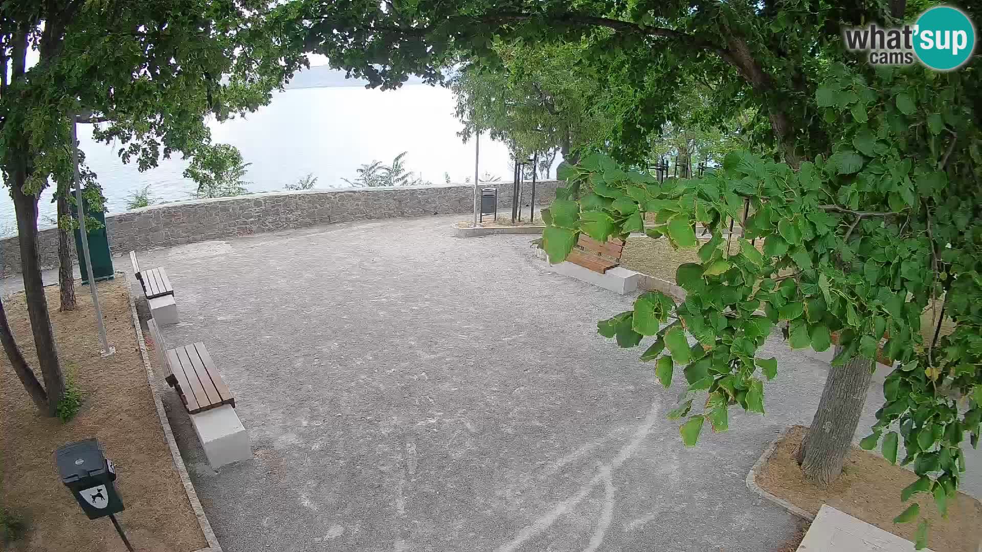 Senj Live Cam – Writers’ Park and the Velebit Channel