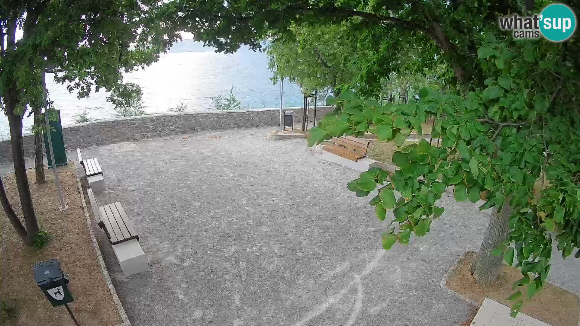 Senj Live Webcam – Schriftstellerpark und Velebit-Kanal