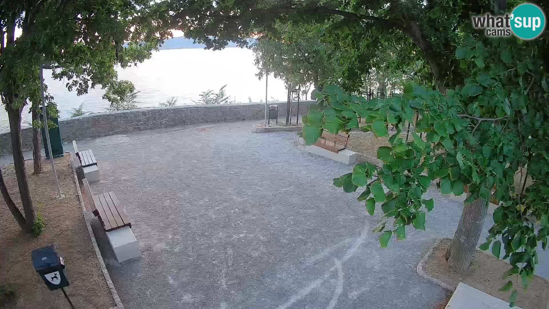 Senj Live Webcam – Schriftstellerpark und Velebit-Kanal