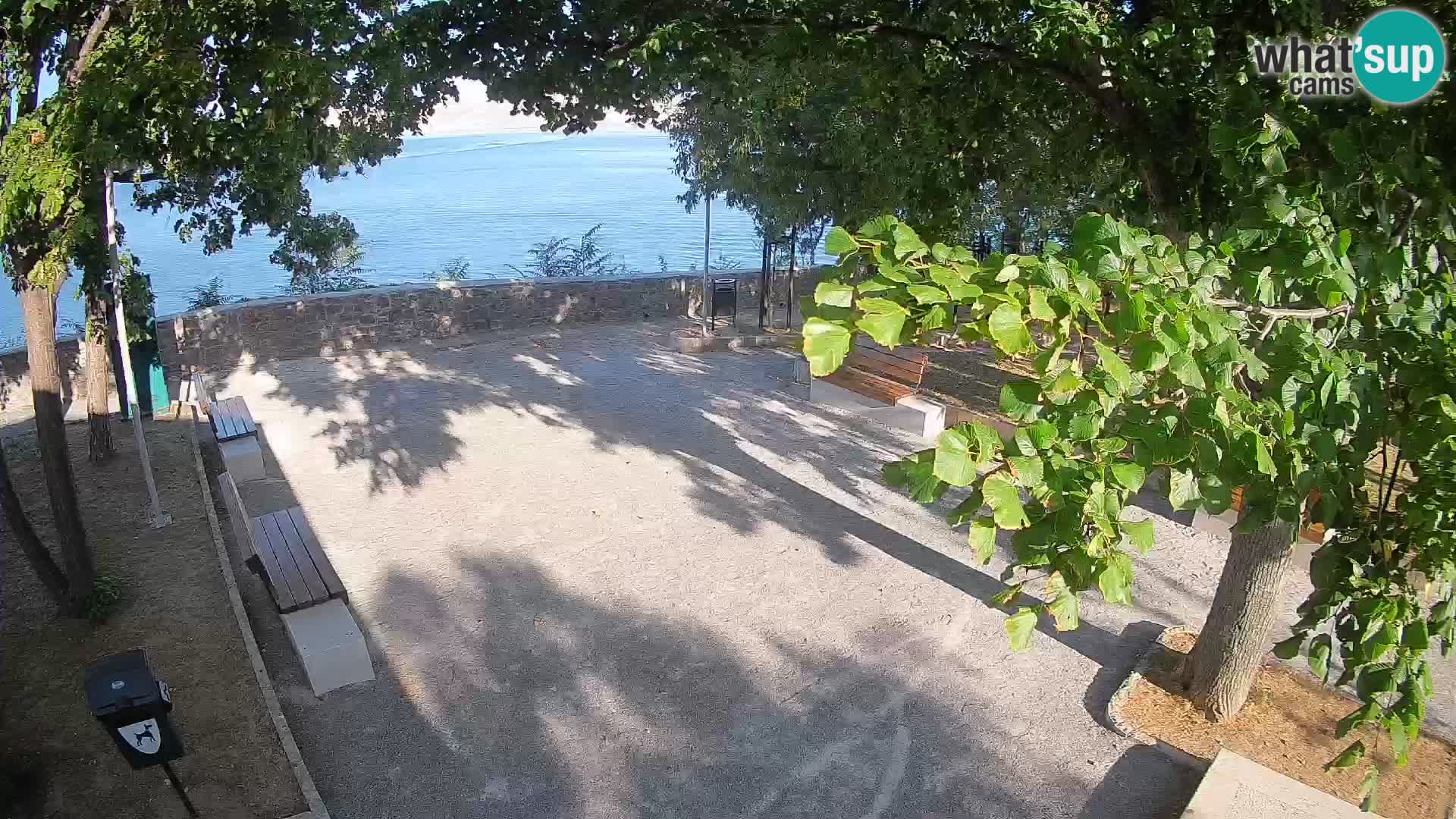 Senj Live Cam – Writers’ Park and the Velebit Channel