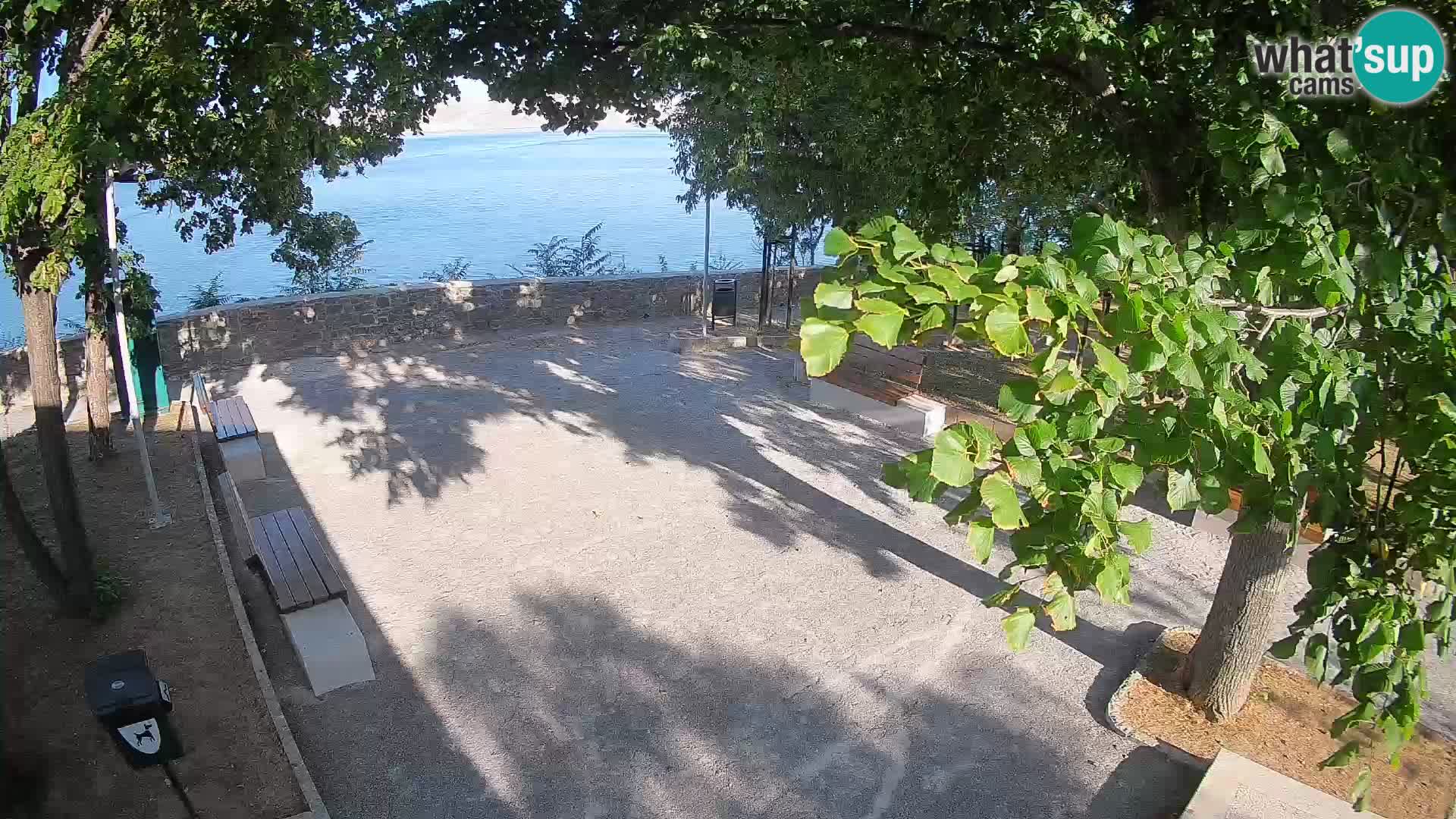 Senj Live Cam – Writers’ Park and the Velebit Channel