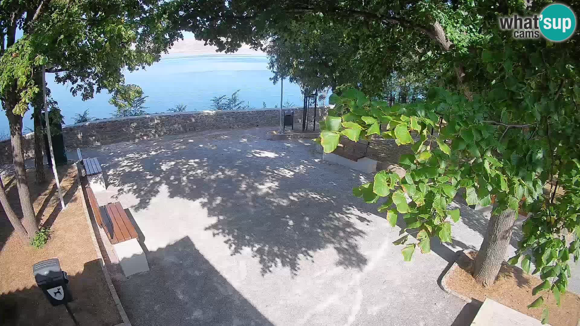 Senj Live Webcam – Schriftstellerpark und Velebit-Kanal