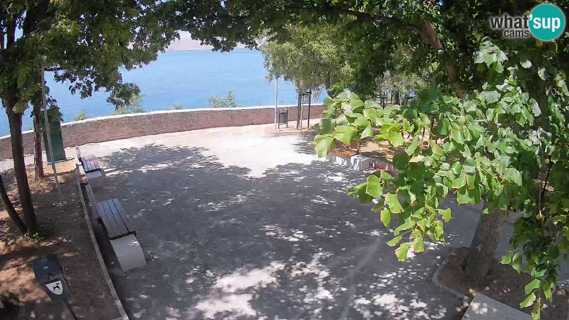 Senj Live Webcam – Schriftstellerpark und Velebit-Kanal