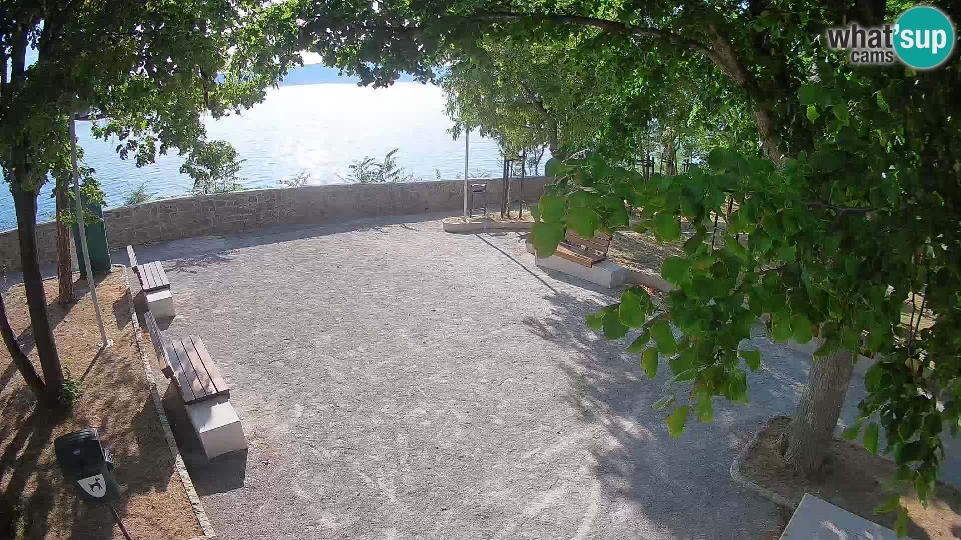 Senj Live Webcam – Schriftstellerpark und Velebit-Kanal