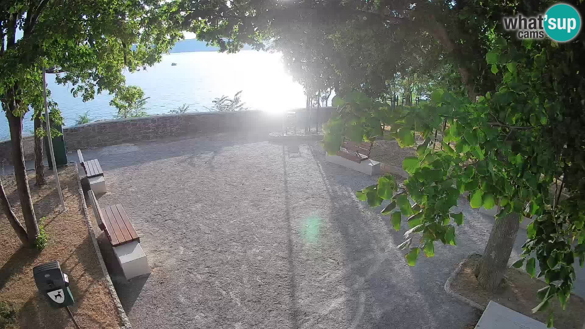 Senj Live Webcam – Schriftstellerpark und Velebit-Kanal
