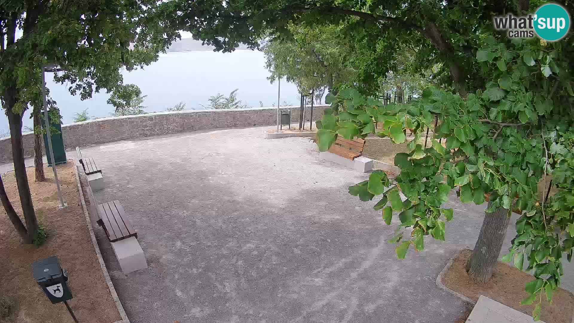 Senj Live Cam – Writers’ Park and the Velebit Channel