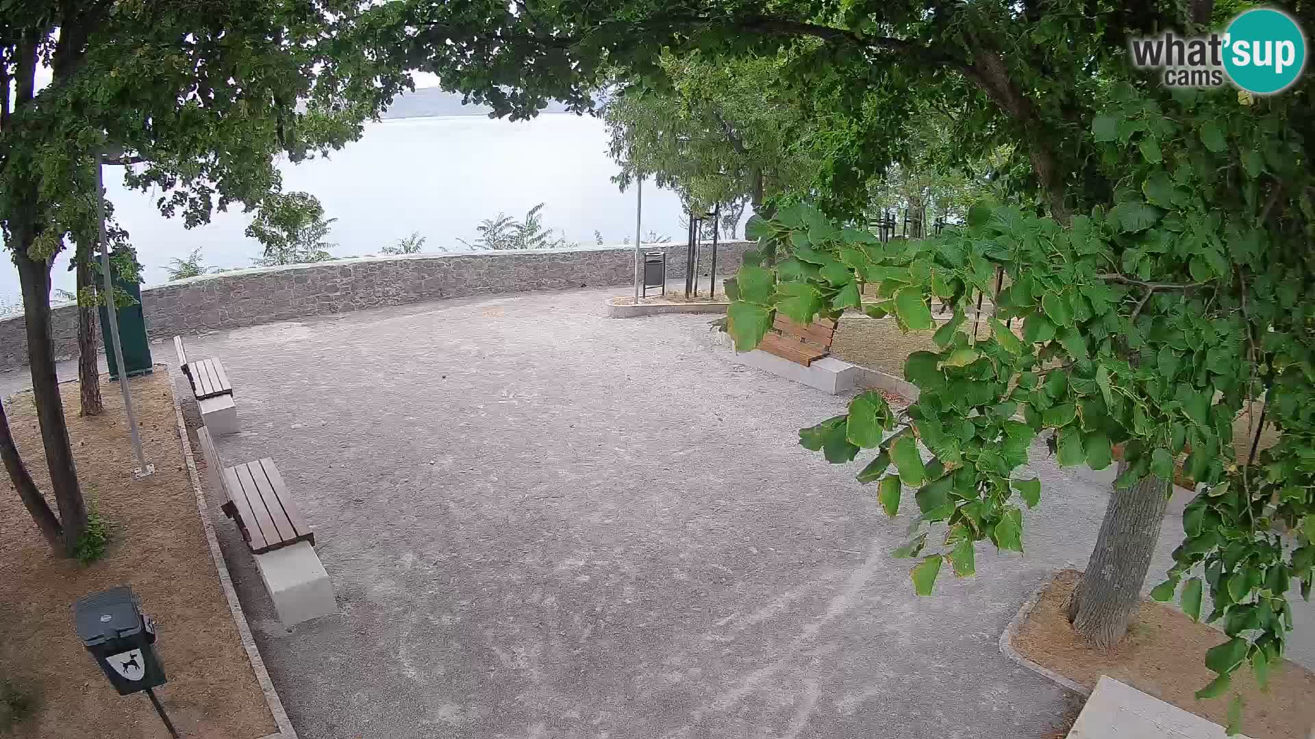 Senj Live Cam – Writers’ Park and the Velebit Channel