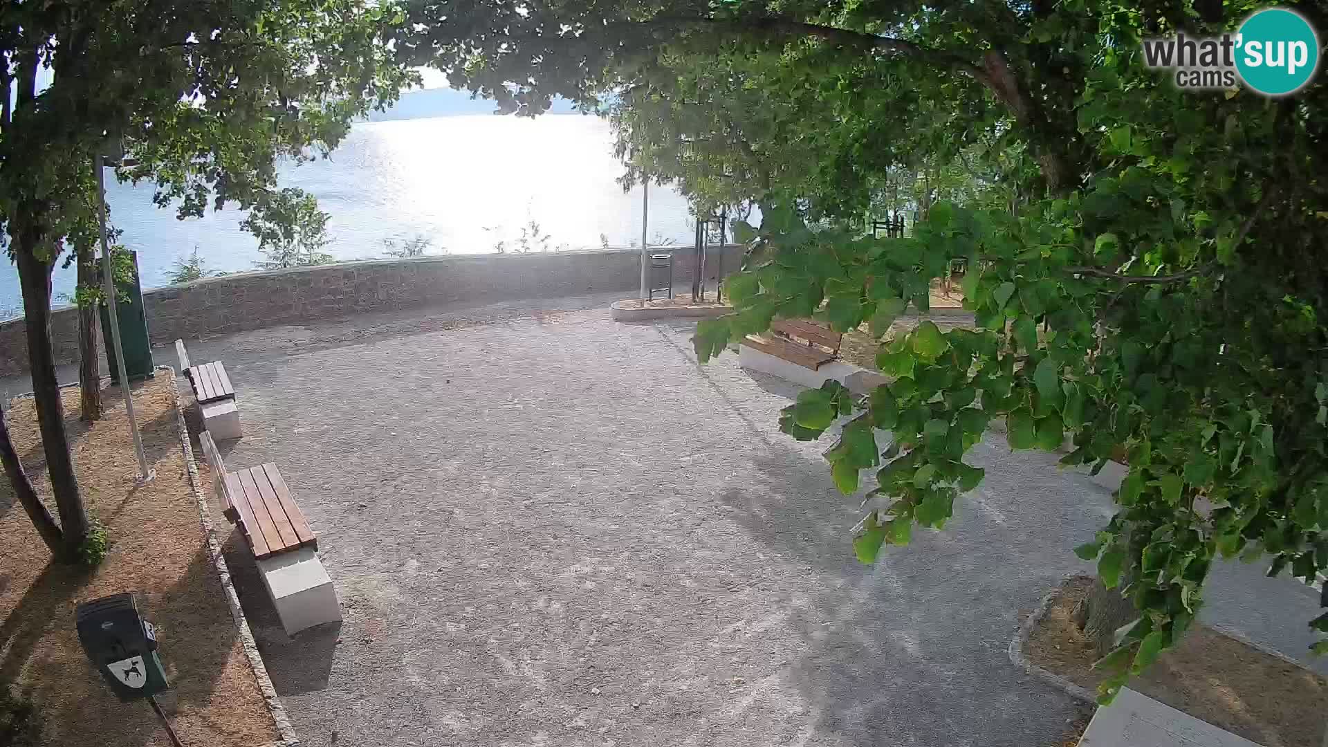 Senj Live Webcam – Schriftstellerpark und Velebit-Kanal