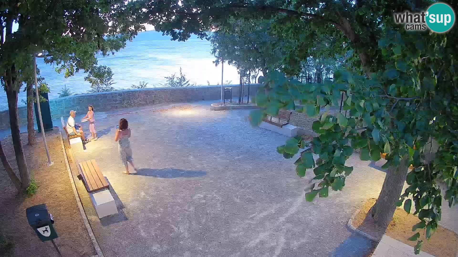 Senj Live Webcam – Schriftstellerpark und Velebit-Kanal