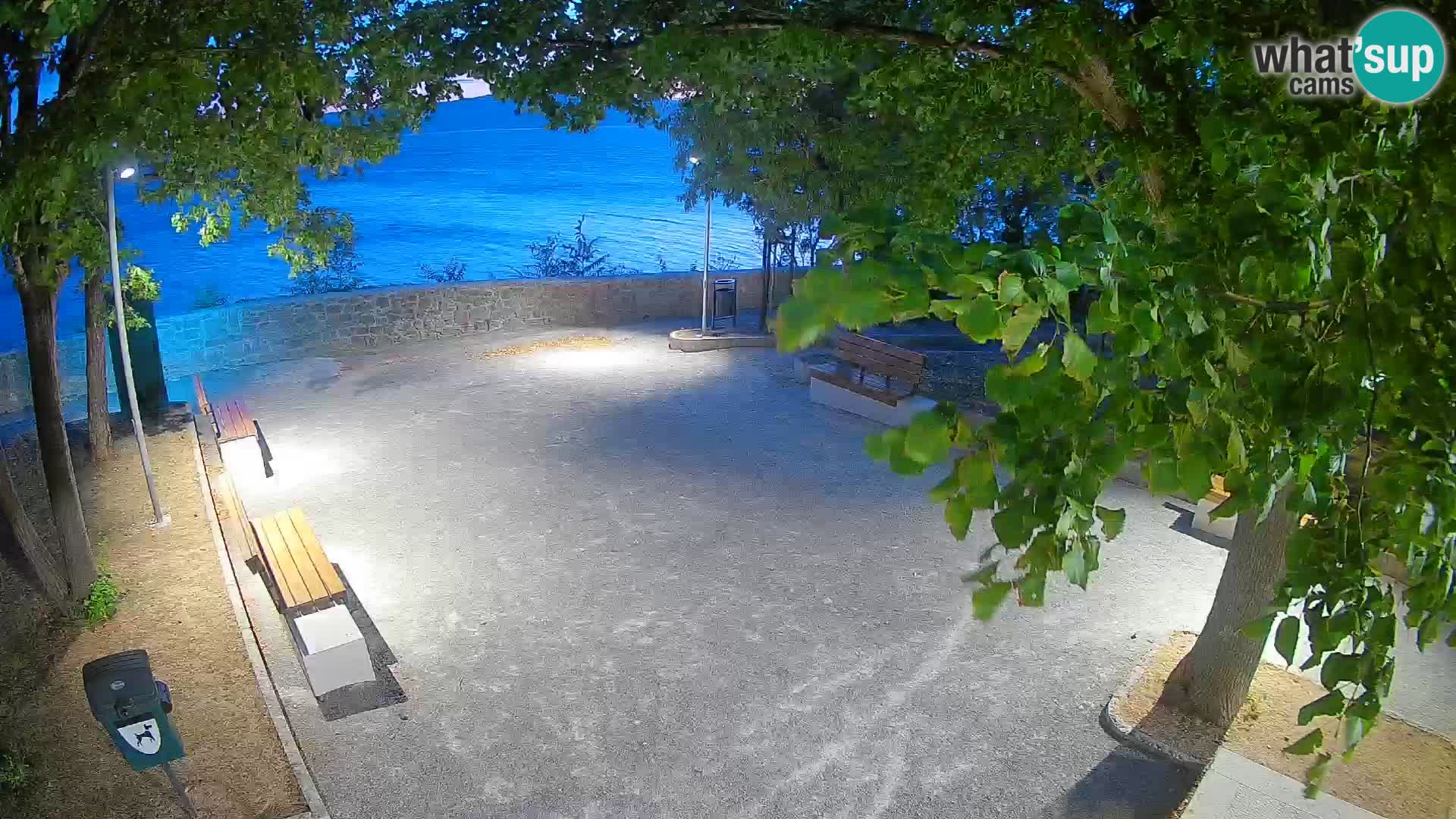Senj Live Webcam – Schriftstellerpark und Velebit-Kanal