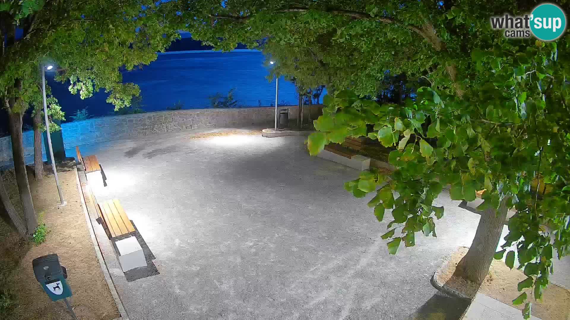 Senj Live Cam – Writers’ Park and the Velebit Channel