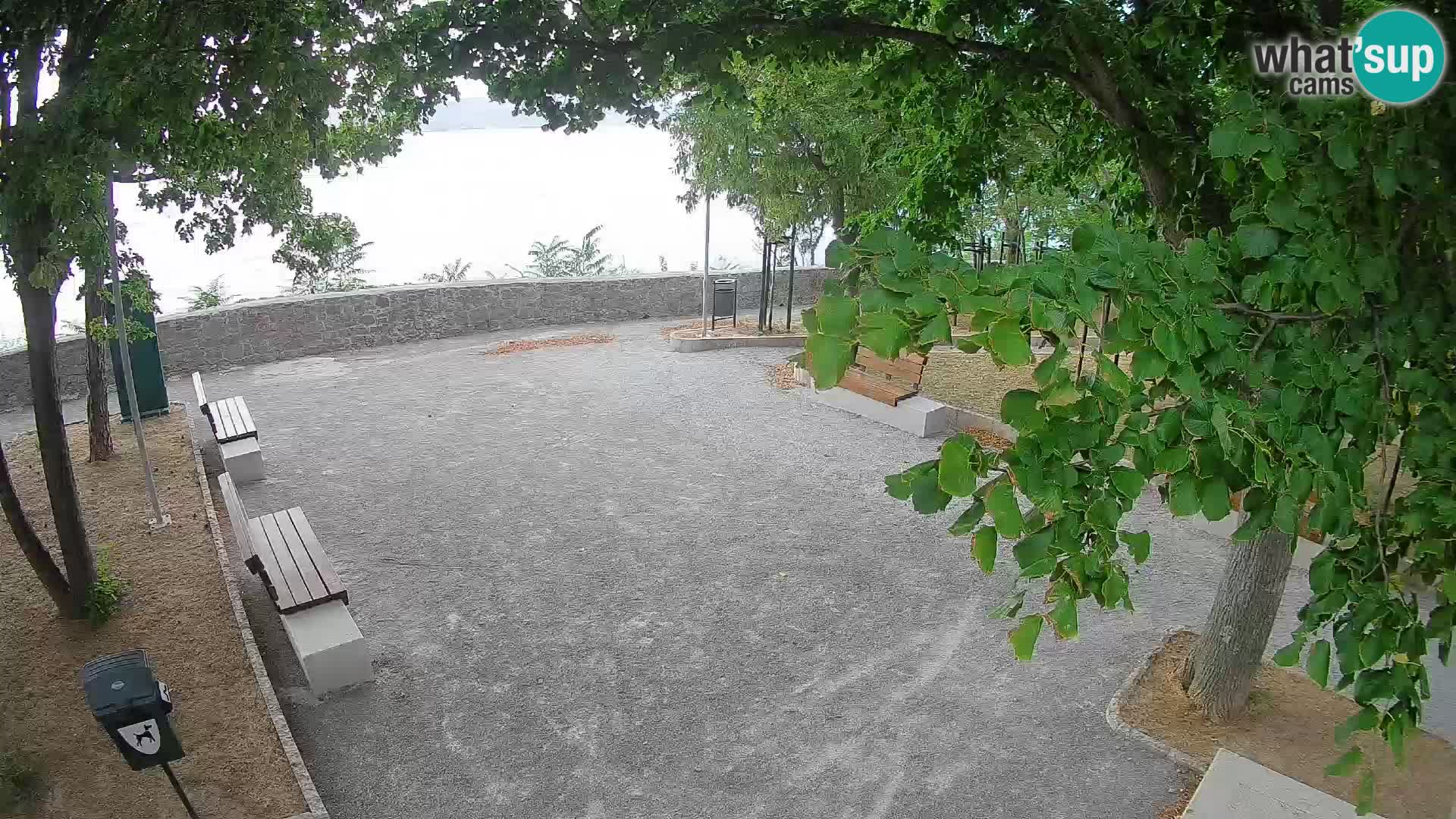 Senj Live Webcam – Schriftstellerpark und Velebit-Kanal