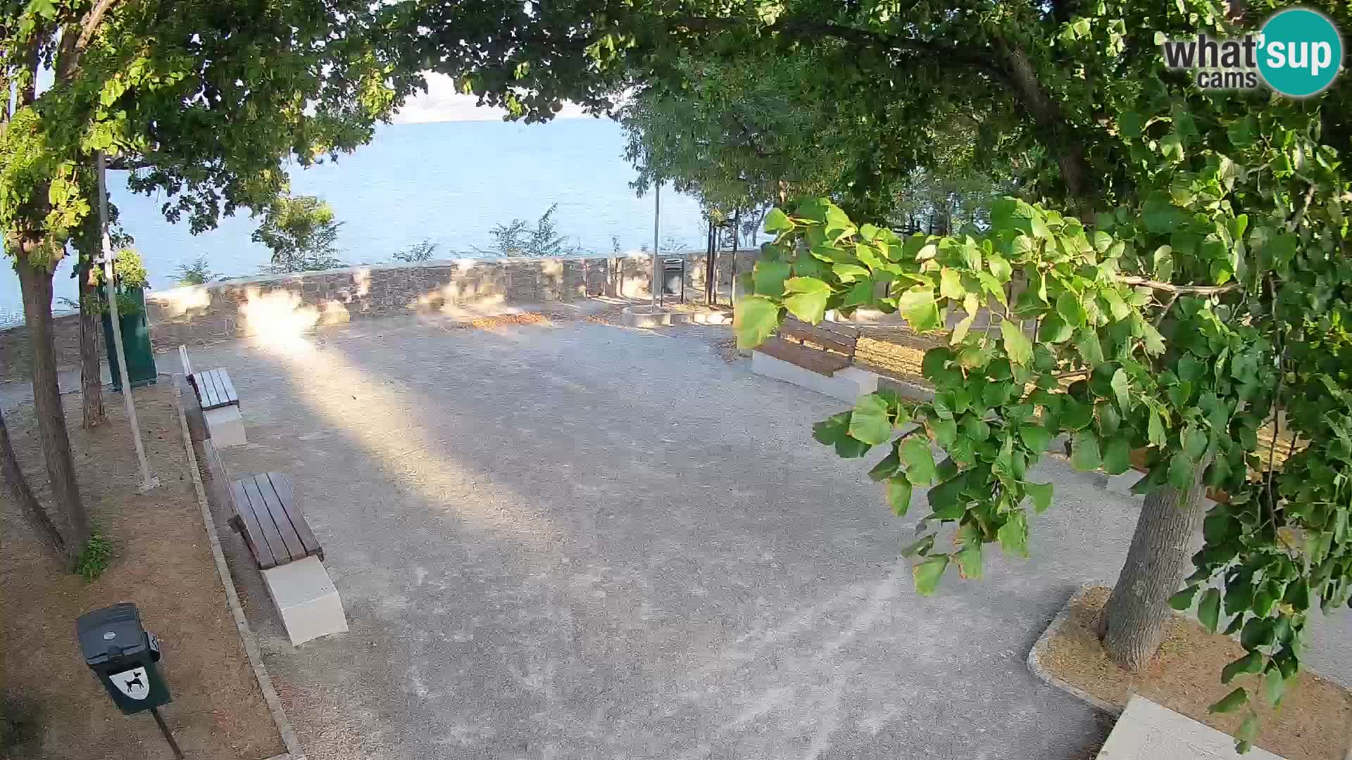 Senj Live Cam – Writers’ Park and the Velebit Channel
