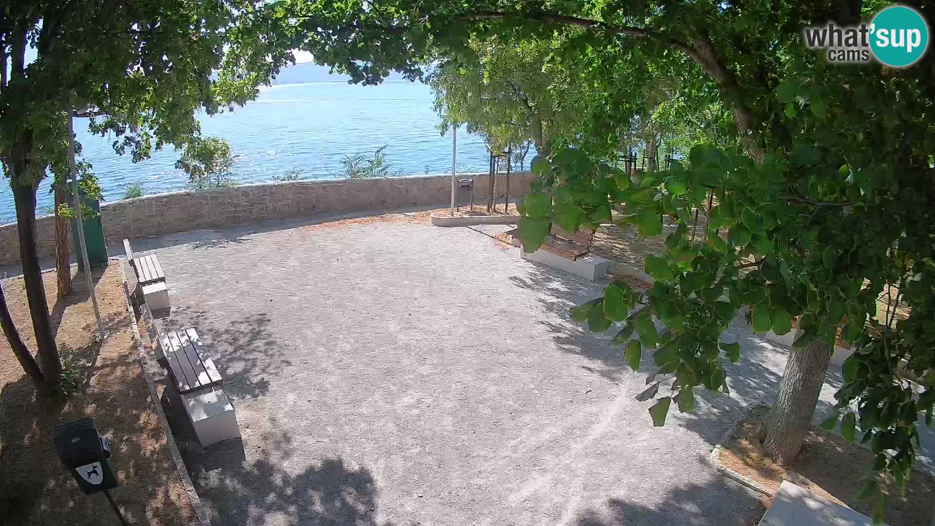 Senj Live Cam – Writers’ Park and the Velebit Channel