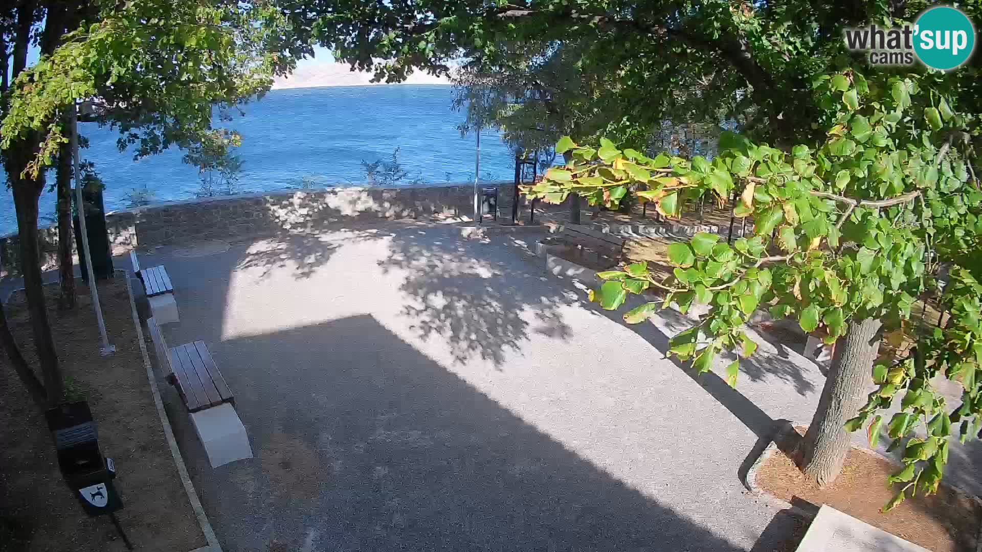 Senj Live Webcam – Schriftstellerpark und Velebit-Kanal