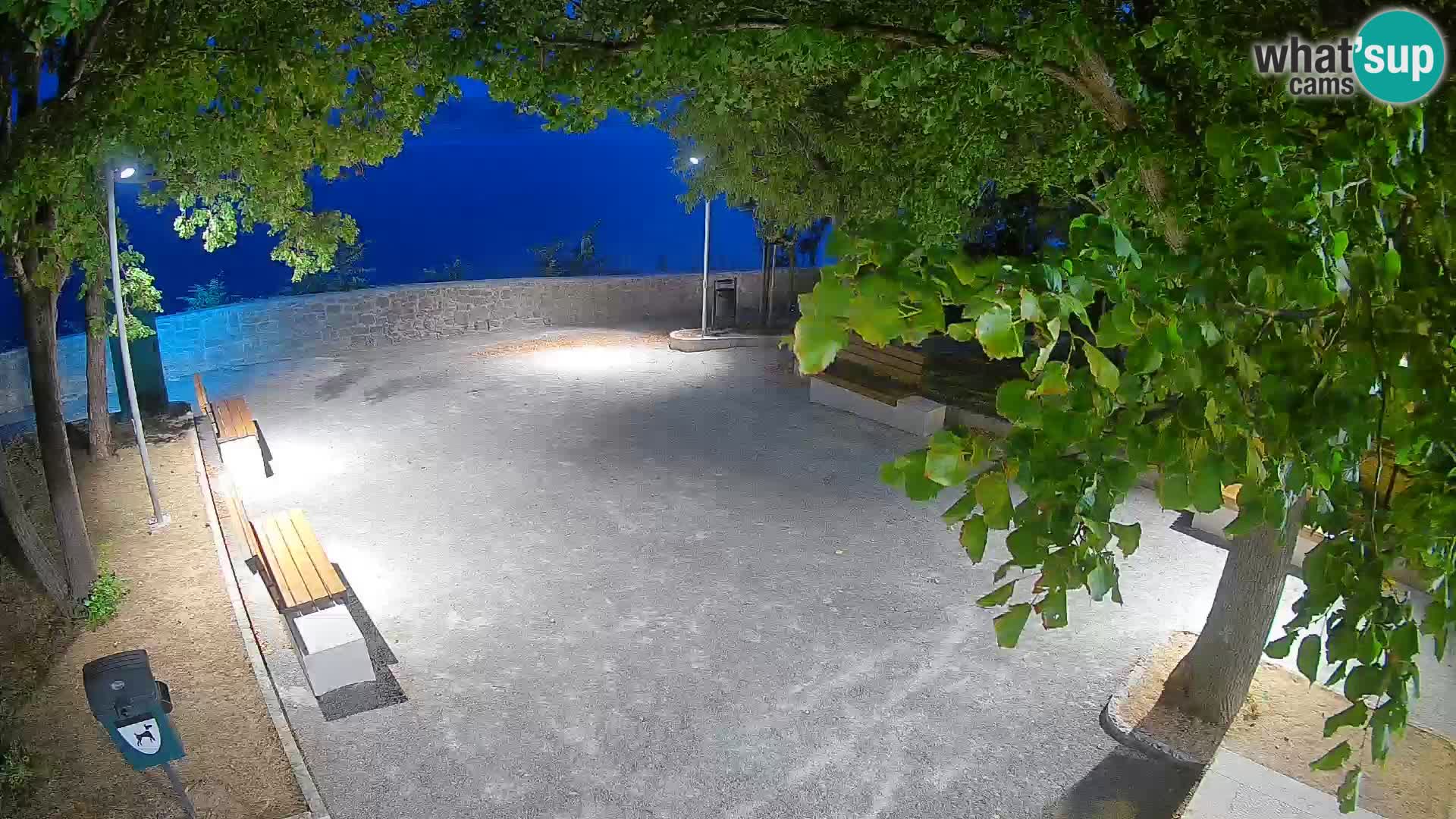 Senj Live Webcam – Schriftstellerpark und Velebit-Kanal