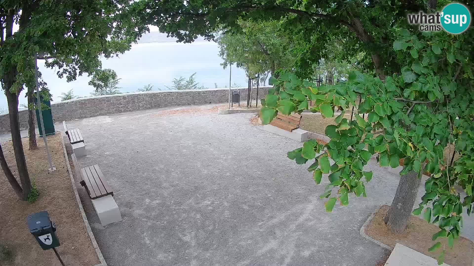 Senj Live Cam – Writers’ Park and the Velebit Channel