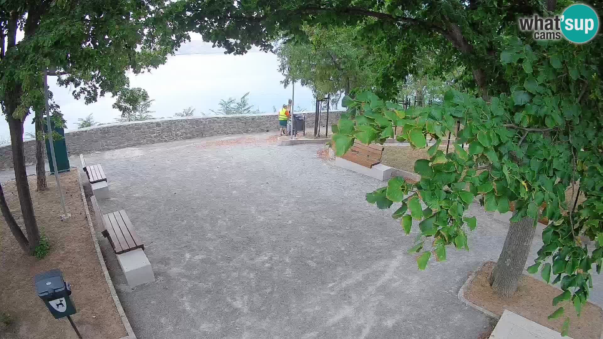 Senj Live Cam – Writers’ Park and the Velebit Channel
