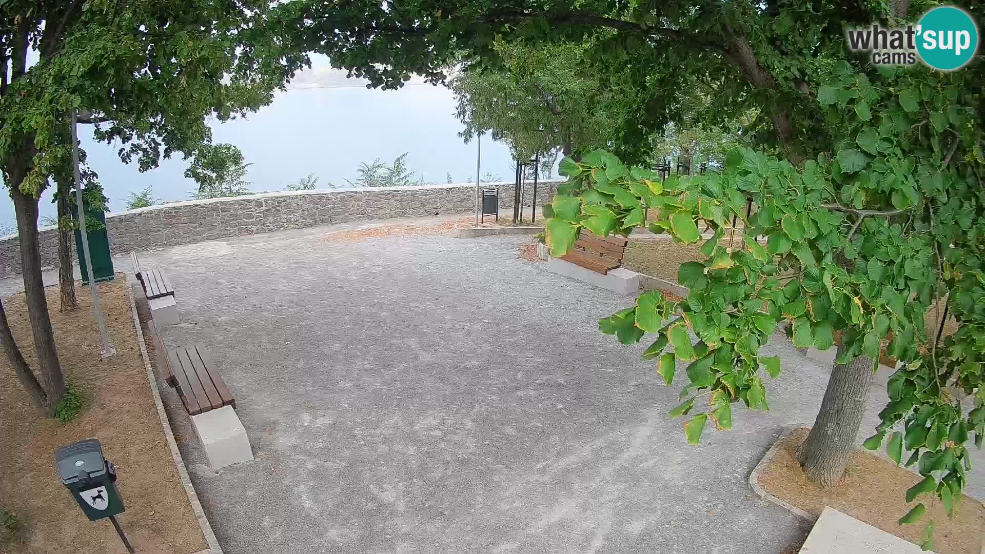 Senj Live Cam – Writers’ Park and the Velebit Channel