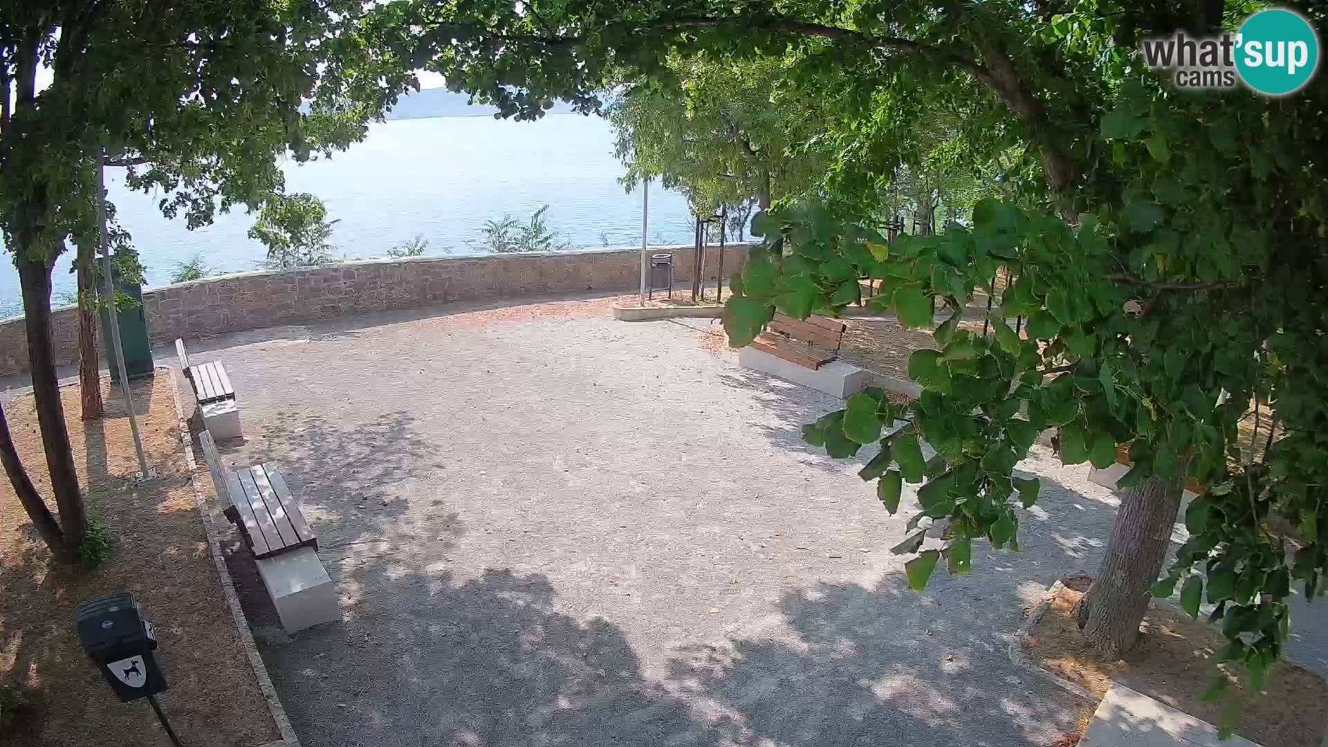 Senj Live Webcam – Schriftstellerpark und Velebit-Kanal