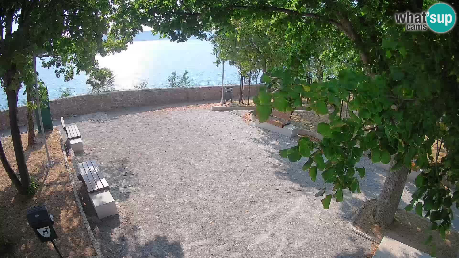 Senj Live Webcam – Schriftstellerpark und Velebit-Kanal