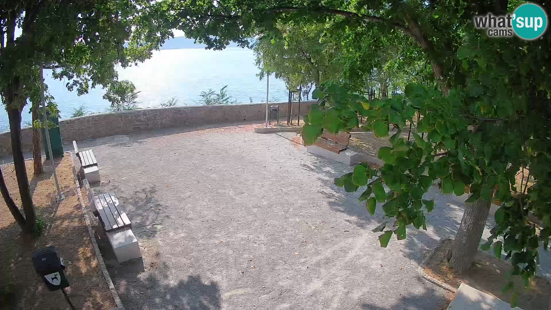 Senj Live Webcam – Schriftstellerpark und Velebit-Kanal