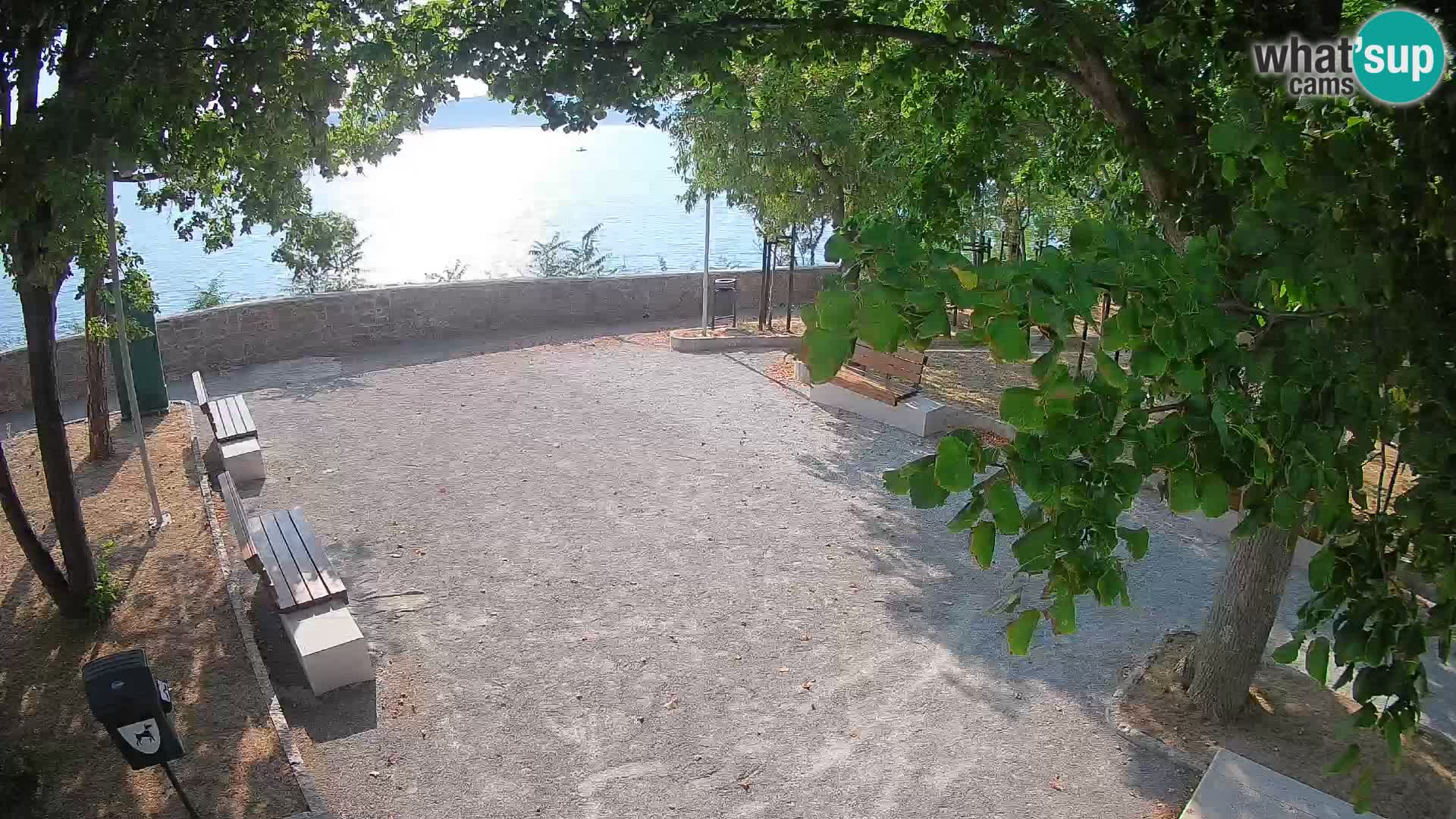 Senj Live Webcam – Schriftstellerpark und Velebit-Kanal