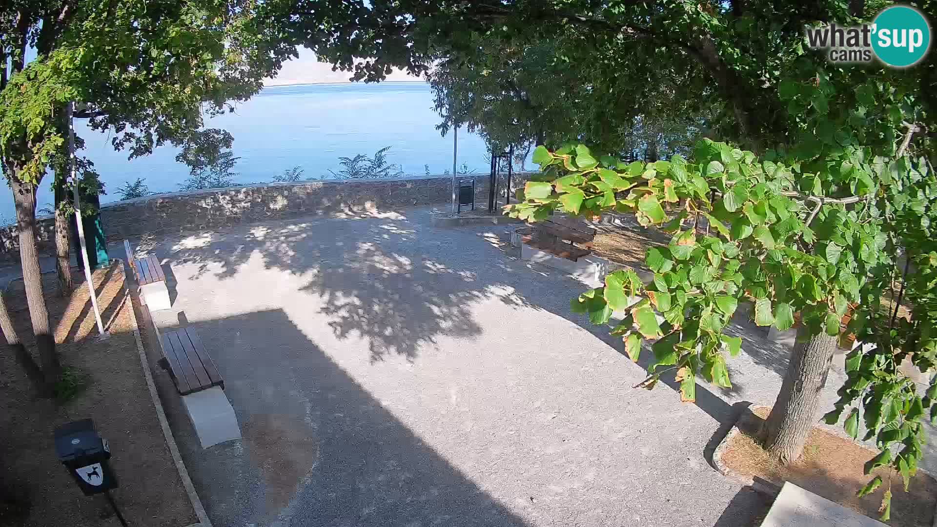 Senj Live Webcam – Schriftstellerpark und Velebit-Kanal