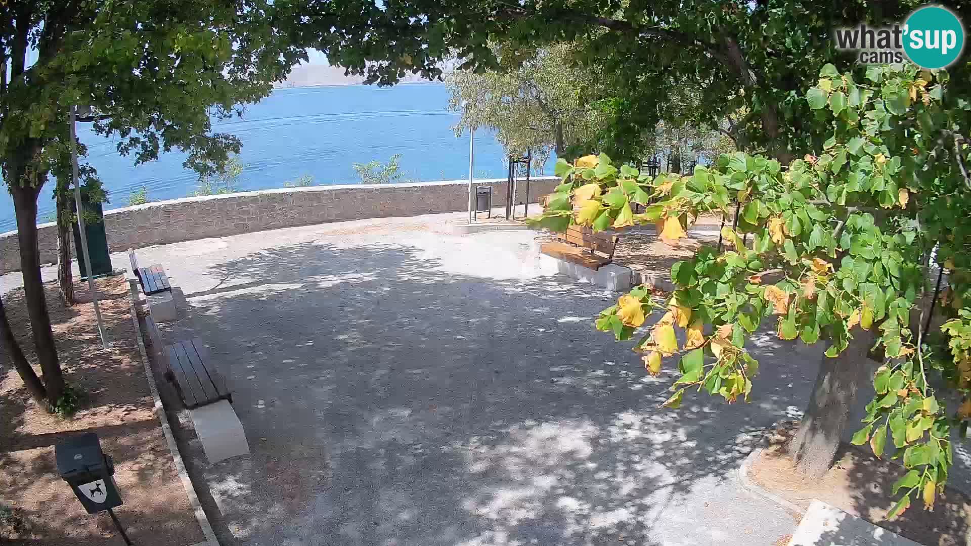 Senj Live Webcam – Schriftstellerpark und Velebit-Kanal