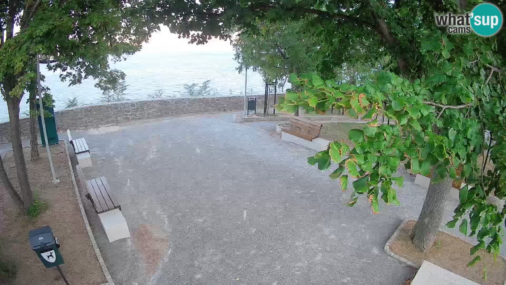 Senj Live Cam – Writers’ Park and the Velebit Channel