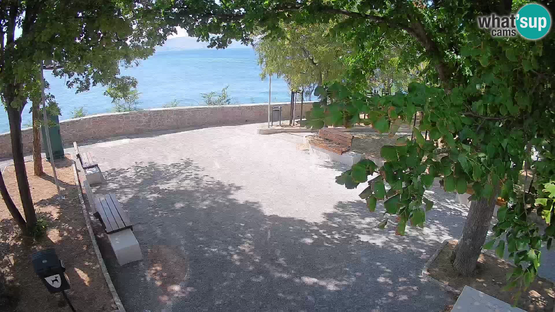 Senj Live Cam – Writers’ Park and the Velebit Channel