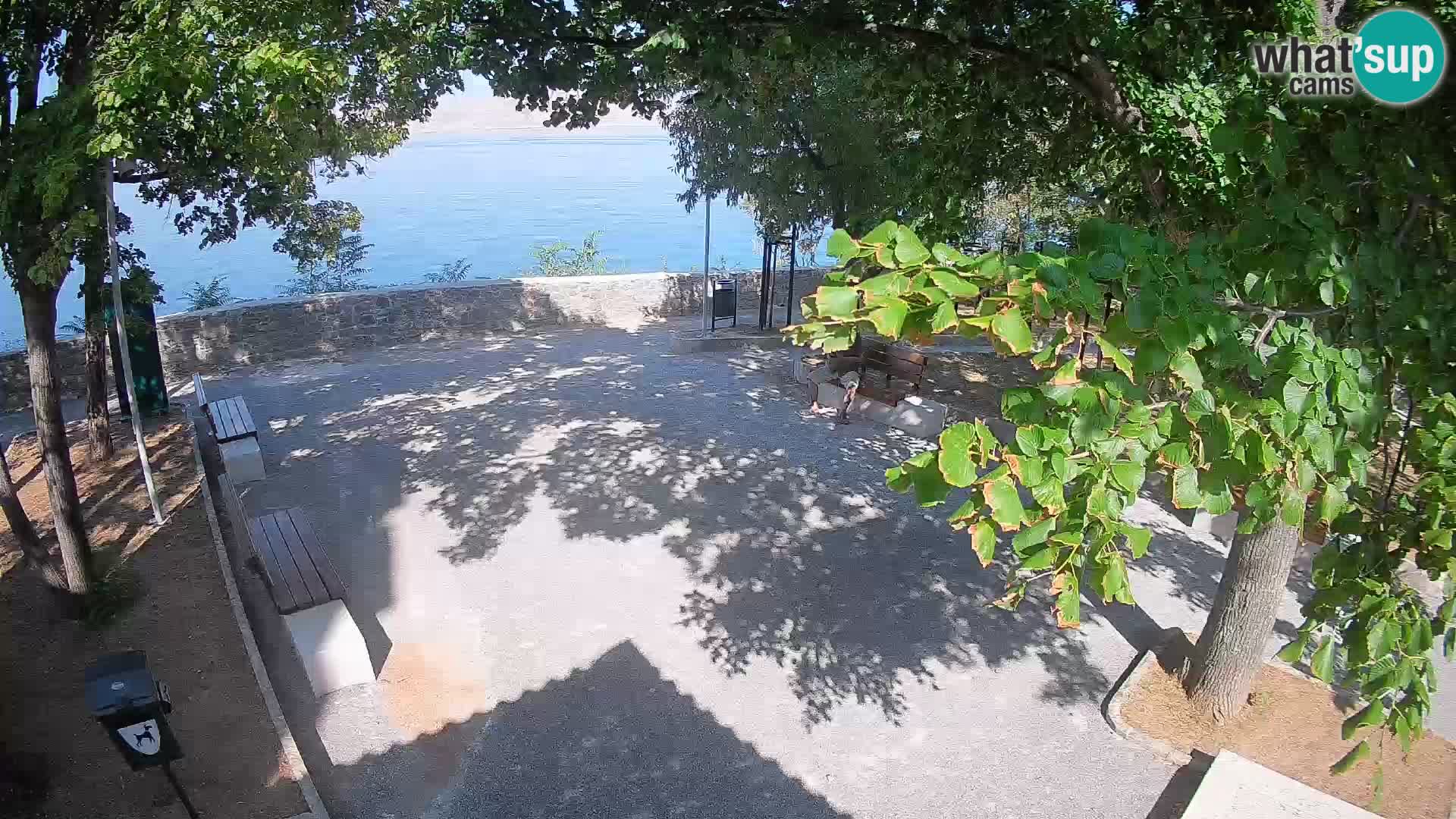 Senj Live Webcam – Schriftstellerpark und Velebit-Kanal