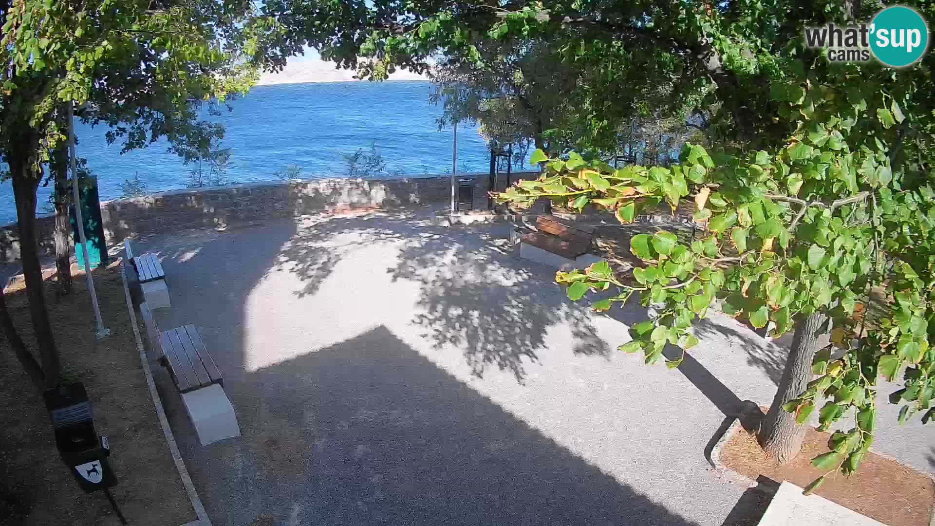 Senj Live Cam – Writers’ Park and the Velebit Channel