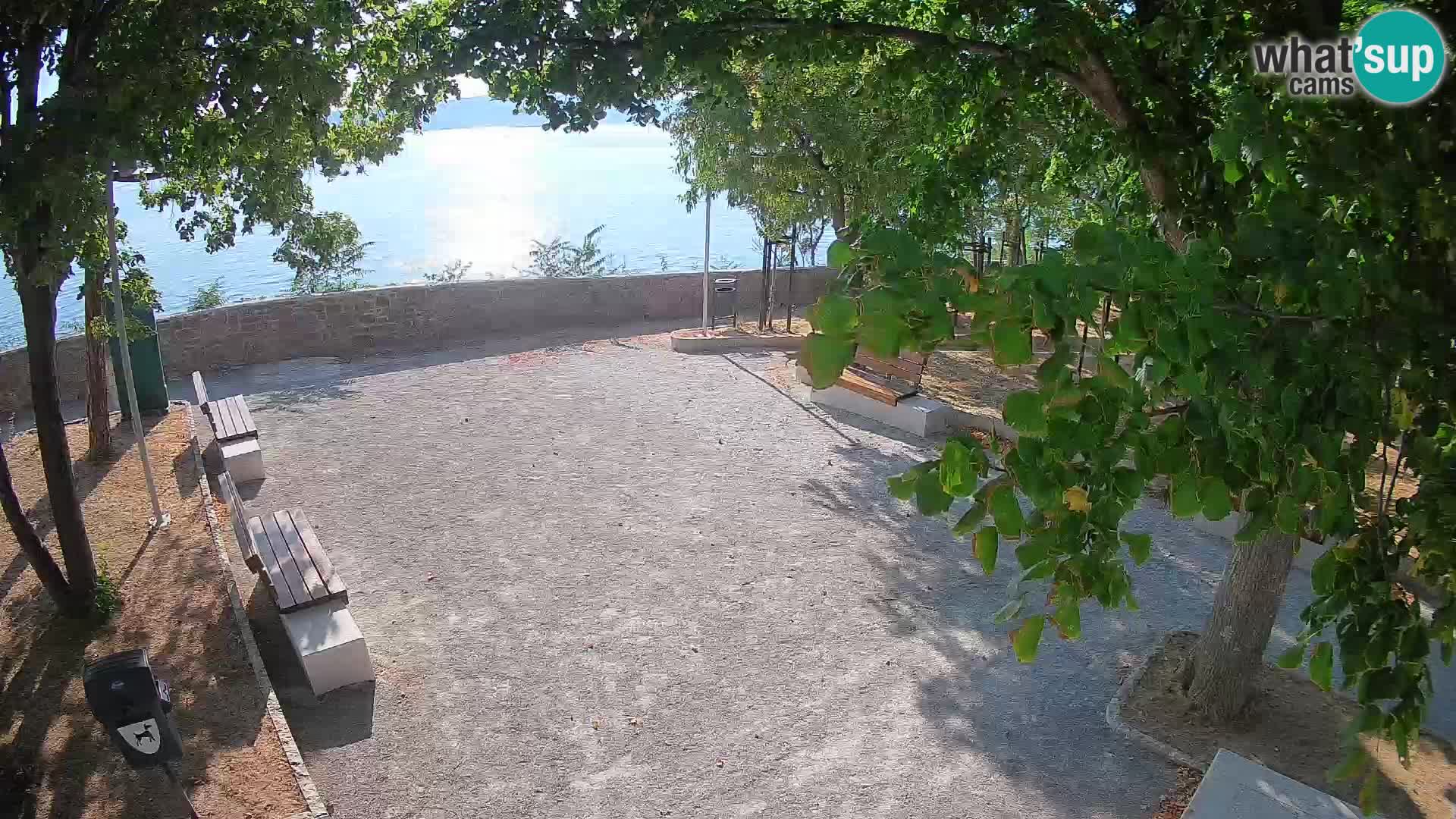 Senj Live Cam – Writers’ Park and the Velebit Channel